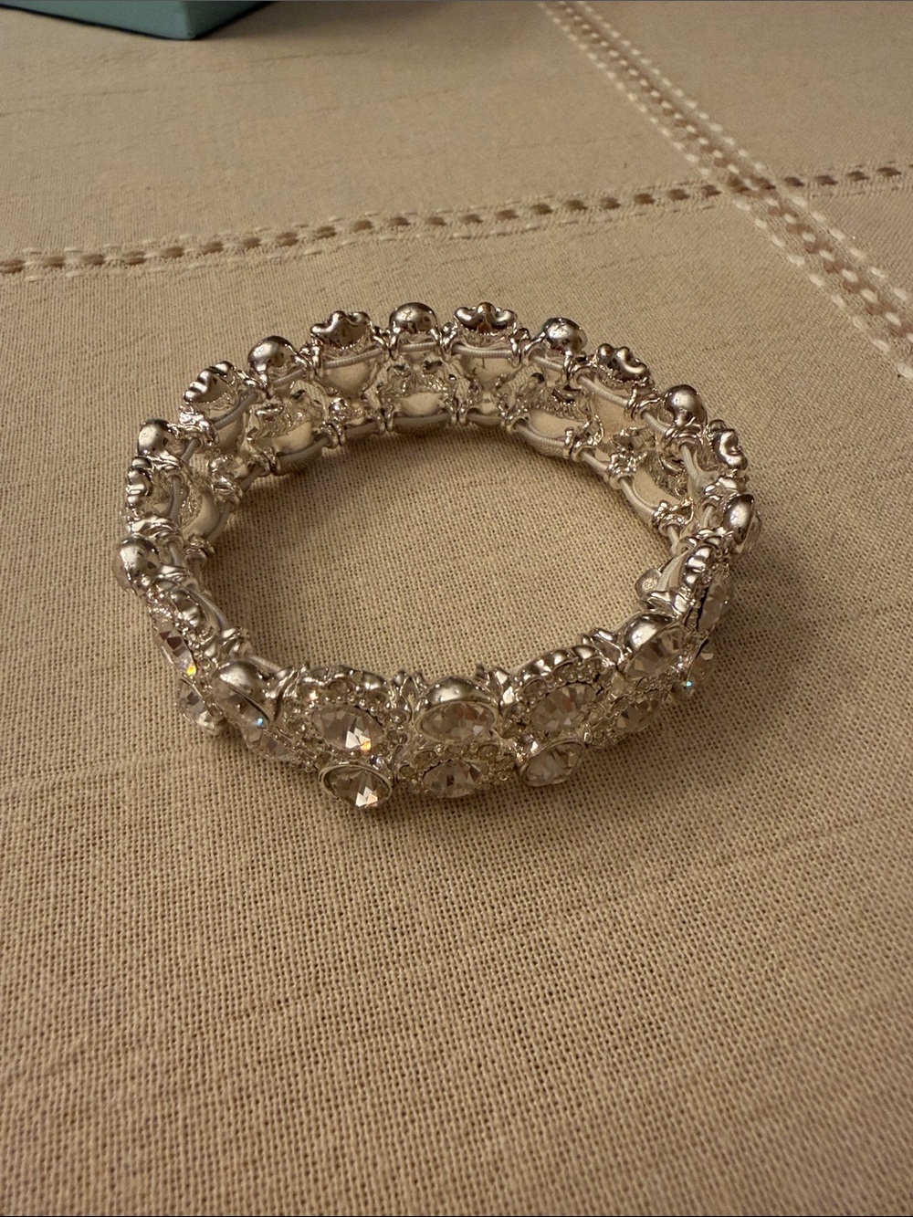 Silver Crystal Stretch Bracelet